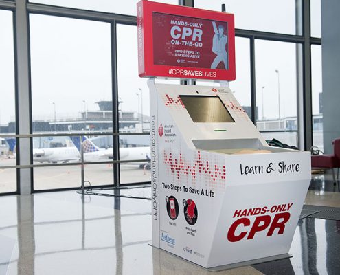 The American Heart Association And The Anthem Foundation Debut Hands-Only CPR Kiosks At O'Hare And Four Other Airports