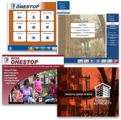 NYCHA OneStop Kiosk Screengrabs