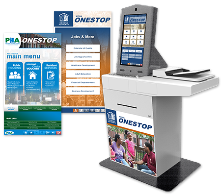 PHA OneStop Kiosk Enclosure and Screengrabs